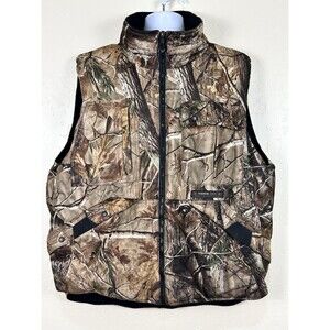 Hunting Vest XXL Cold Weather Gear Quilt Lined Game Pouch Mens Realtree Camo